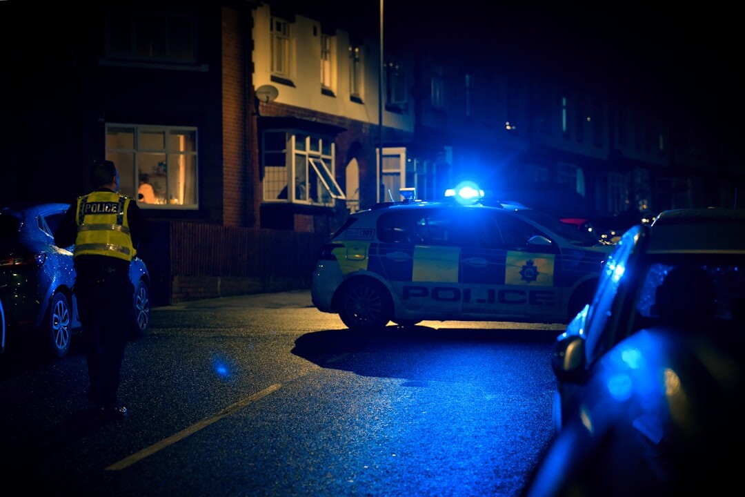 detective investigating crime scene