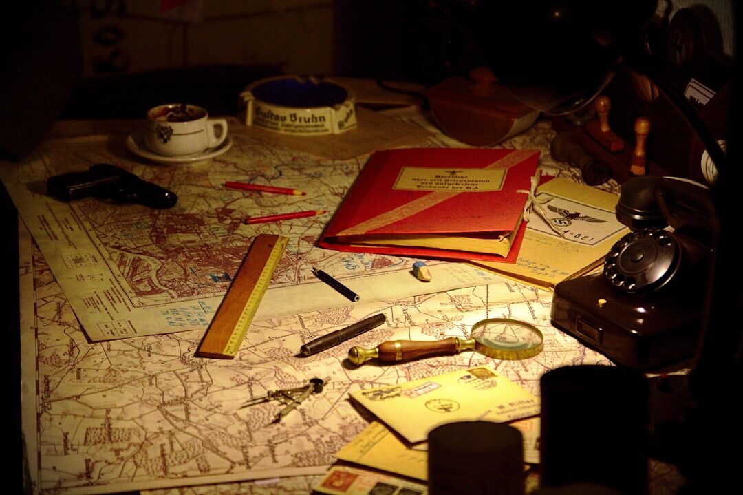 detective investigating clue