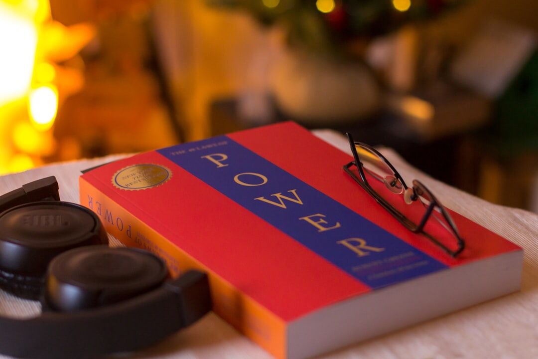books stacked on table