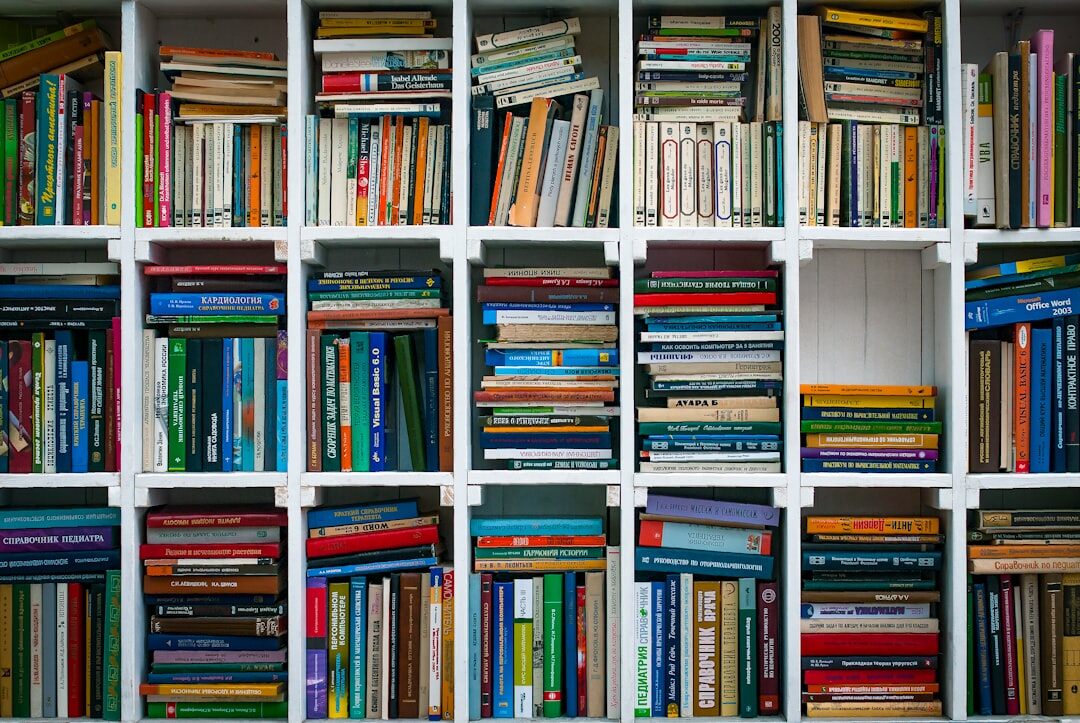 bookshelf with novels